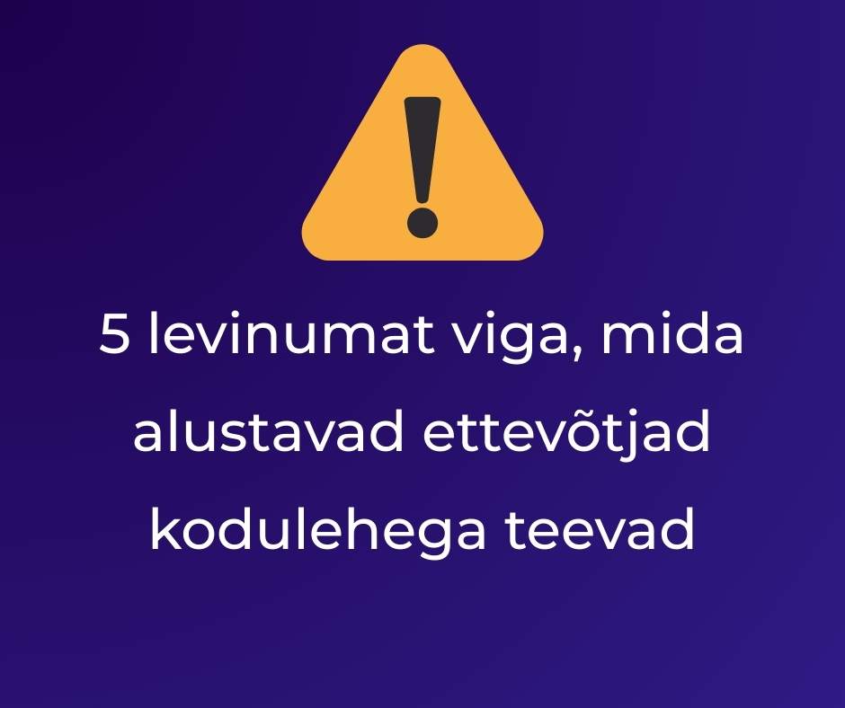5 levinud viga. Postituse tunnuspilt