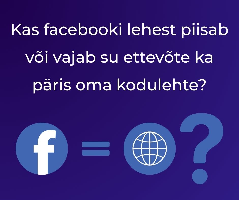Facebook või koduleht? Blogipostituse pilt