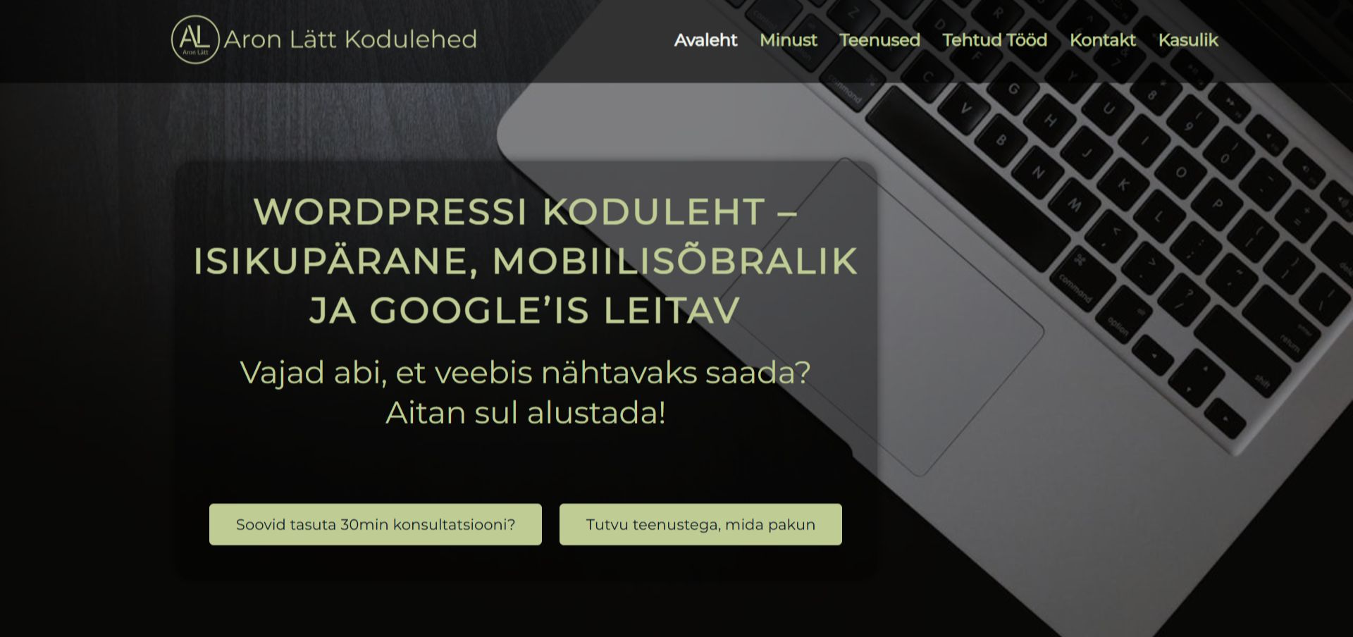 Isikupärane koduleht mis paistab silma - Aron Lätt Kodulehed