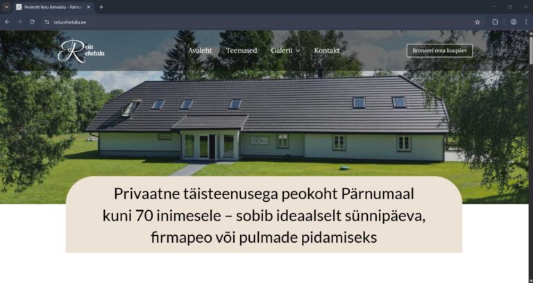 Reiurehetalu.ee koduleht