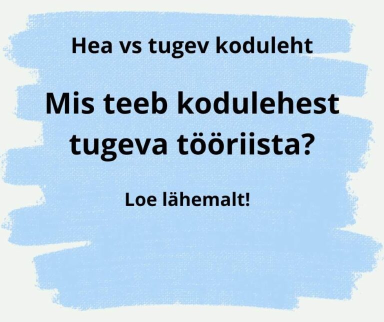 Avaleht 2 Mis teeb kodulehest tugeva tööriista? Blogi artikel