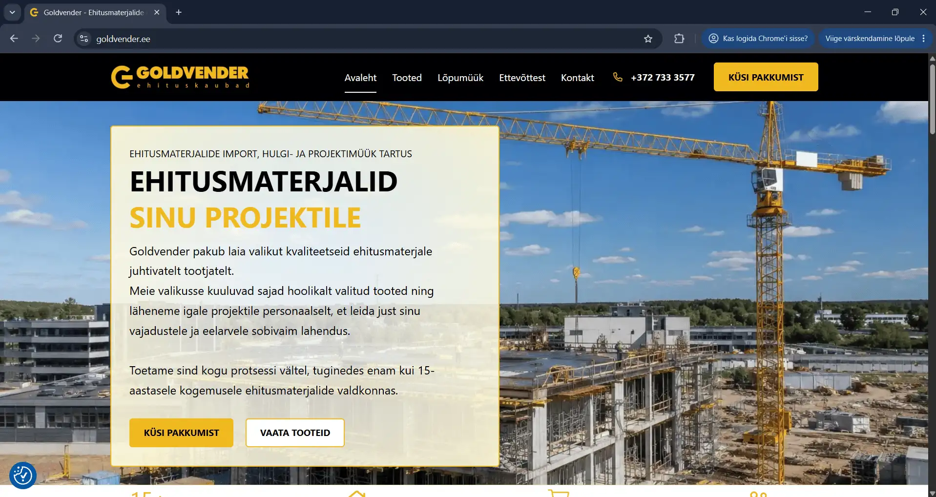 Goldvender.ee koduleht