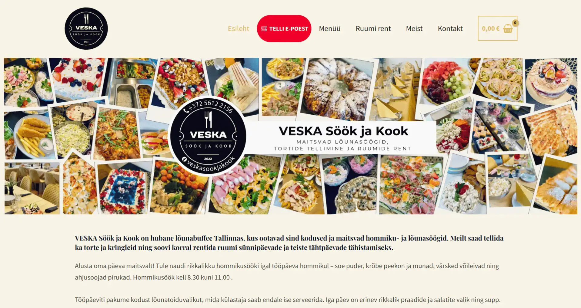 Vana veska.ee kodulehe vaade